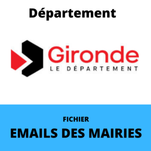 Emails des Mairies du département de la Gironde (33)